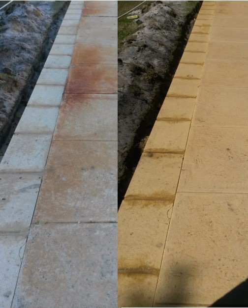 Driveway Cleaning - bore stain removal